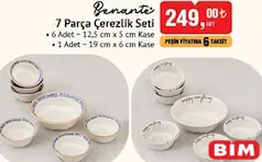 BENANTE 7 PARÇA ÇEREZLİK SETİ
